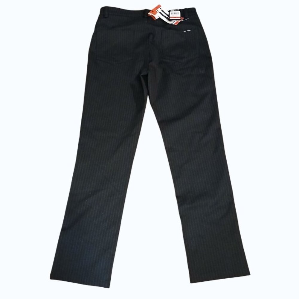 DKNY JEANS Black Pinstripe Straight Leg Ponte Trousers - Picture 3 of 12